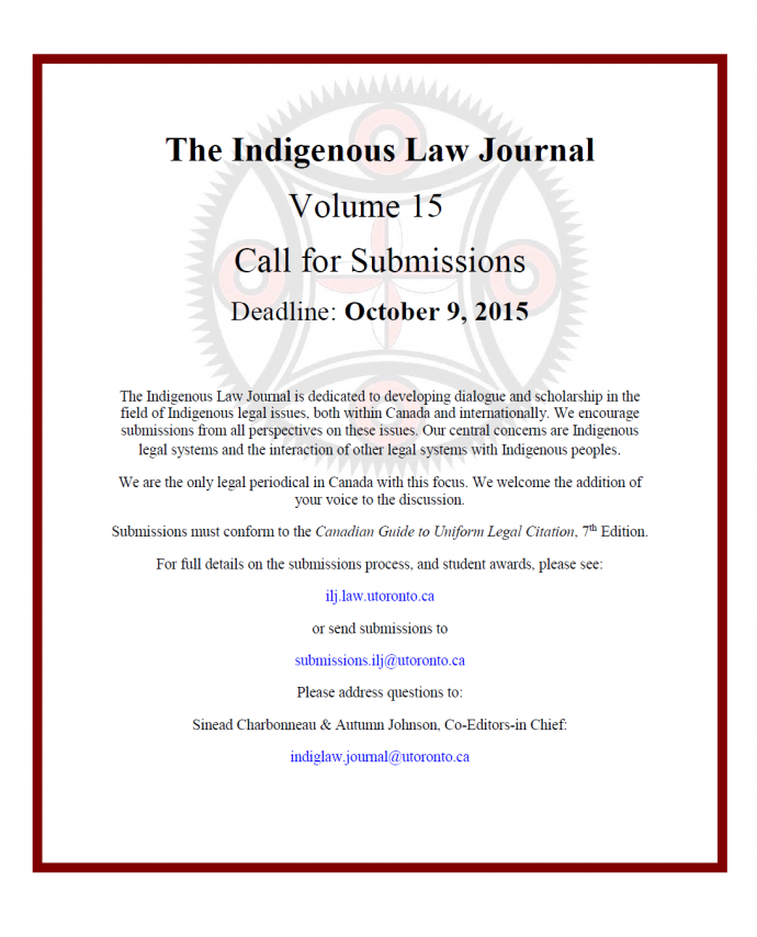 ILJ Call for Submissions - October 9, 2015